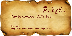 Pavlekovics Írisz névjegykártya